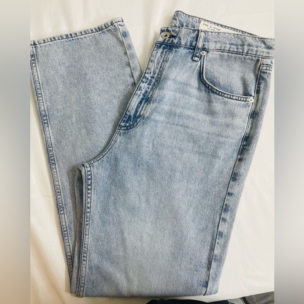 rag & bone THE HATTIE MID-RISE FULL LENGTH Women’s Size 32  Light Blue